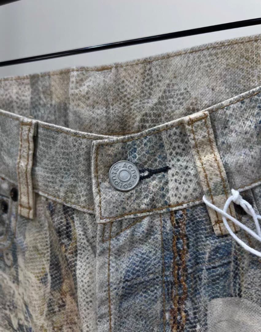 Acne Studios ビーズ＆レース装飾 デニムパンツ