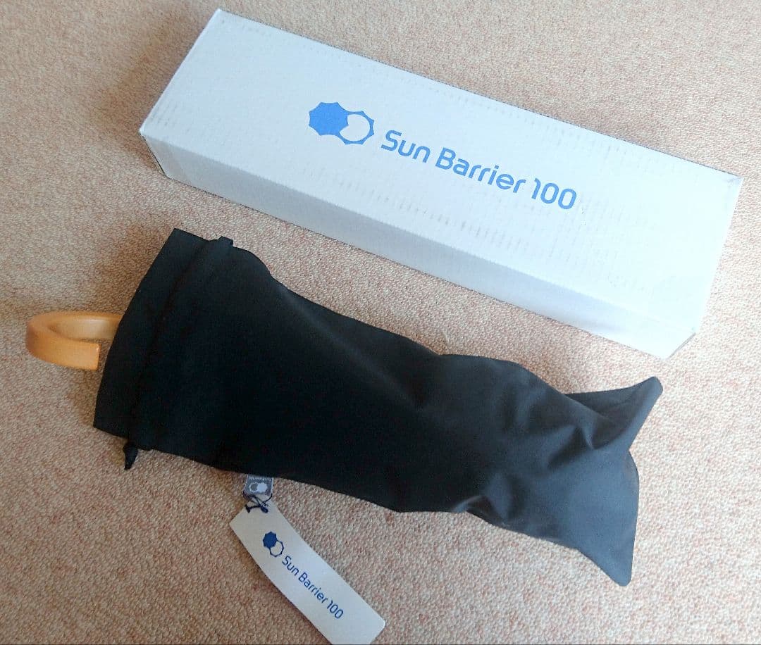 日傘サンバリア100 2段折 フリル黒UV